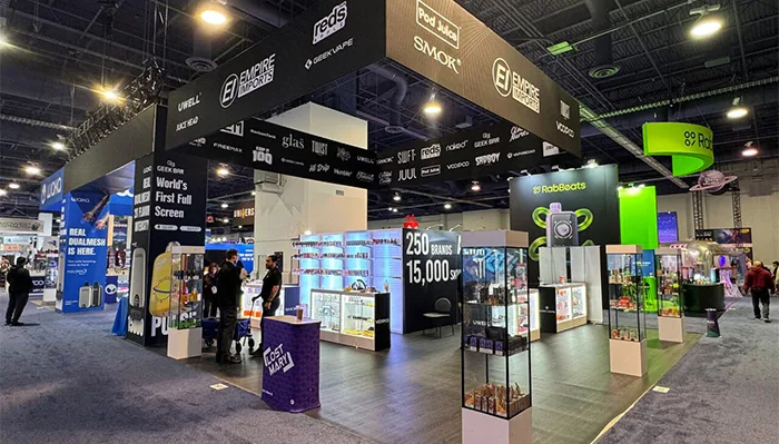 Estandes em feira de negócios